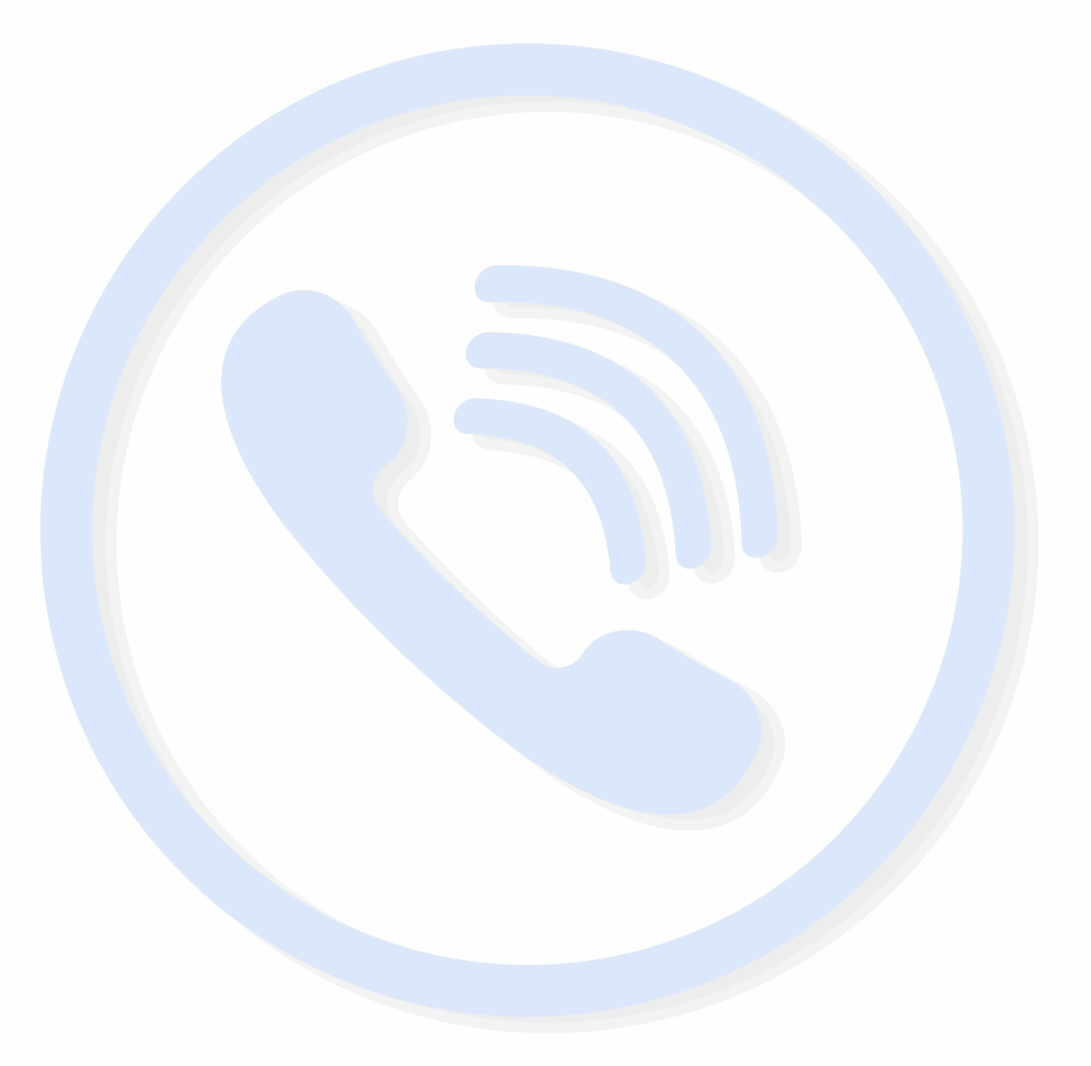Icône téléphone bleue